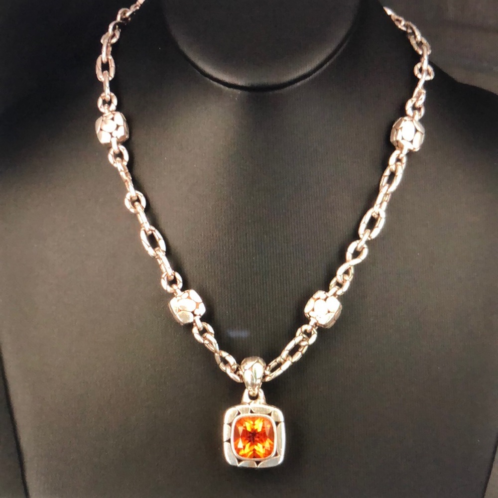 John Hardy “KALI” Sterling Citrine Necklace